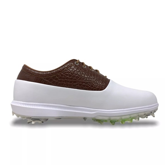 Nike Air Zoom Victory Tour Mens Golf Cleats White/Chrome-LT British Tan New$180 - Picture 5 of 7